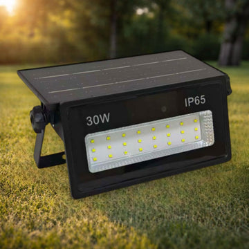 Proiector Solar LED 30W, 400lm, IP65, 6500K, 230x95x35mm