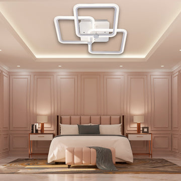 Lustră LED Living 80W, 3 Brațe, 3 Culori, Telecomandă, 580x150mm