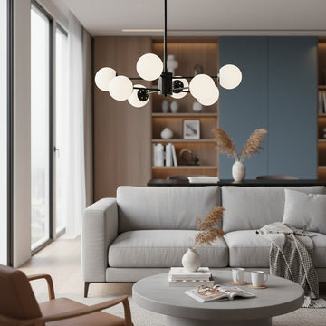 Lustră Cosmo Negru, 6xE27, 42W, 700x200mm