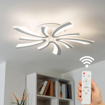 Lustră LED 70W, 10 Brațe, 3 Culori, Telecomandă, 700x90mm