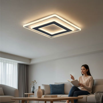 Plafonieră LED Sinope, 76W, 5450lm, 3000K-6500K, 400x400x50mm