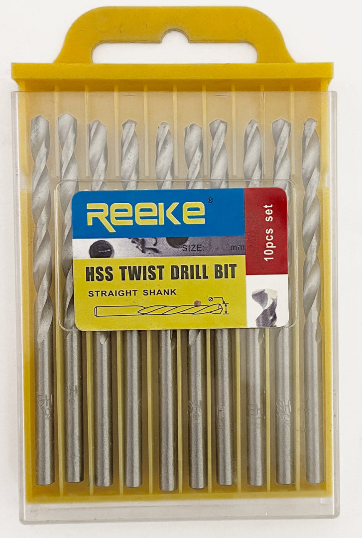 Set Burghie Metalice 6mm – 10 Bucăți pentru Găurire Preciză în Metal, Lemn și Plastic