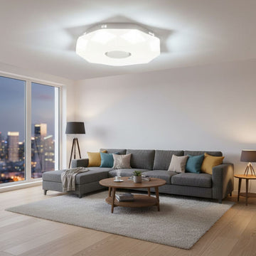 Plafonieră LED Diamant Cu Inel Decorativ, Ø400mm, 24W, 1680Lm, 6500K