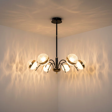 Lustră LED Hyla Negru+Auriu, 95W, 9500LM, 3000K-6500K, 700x620mm