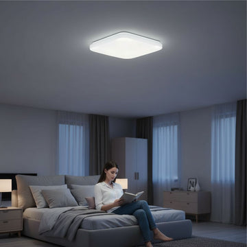 Plafonieră LED Slim Milky 32W, 370x370 mm, 6500K, Lumină Rece