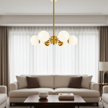 Lustră Astra Auriu, 6xE27, 60W, 600x680mm