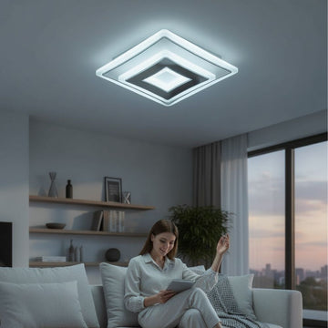 Plafonieră LED Sinope, 56W, 4600lm, 3000K-6500K, 300x300x50mm