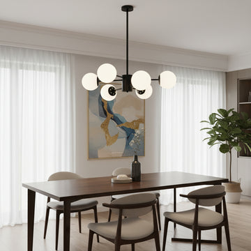 Lustră Cosmo Negru, 6xE27 60W, 600x680mm
