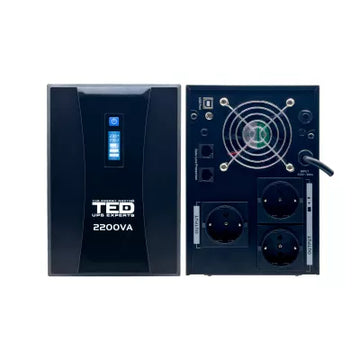 UPS TED Electric 2200VA 1250W, 3x Schuko, Ecran LCD, 4x Acumulator 12V 7Ah
