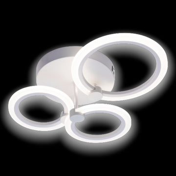 Lustră LED Cu 3 Cercuri, 40W, 3 Temperaturi Culoare, Telecomandă, 440mm x 150mm
