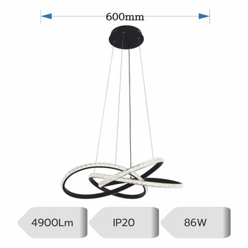 Lustră LED Mimas Ajustabilă, 86W, 4900lm, 3000K-6500K