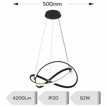 Lustră LED Tetis Ajustabilă, 82W, 4200LM, 3000K-6500K
