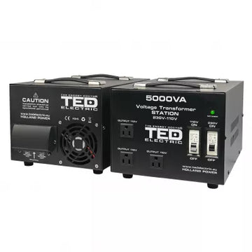 Transformator Tensiune TED Electric 5000VA 4000W, 220V-110V Reversibil