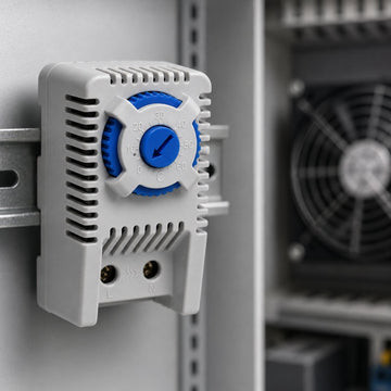 Termostat Tablou Electric NO 0-60°C, Ventilație pe Șină DIN DALBI