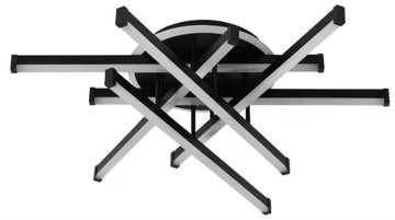 Lustră LED Axis Negru, 6 Brațe, 88W, 5900lm, 800x600x190mm