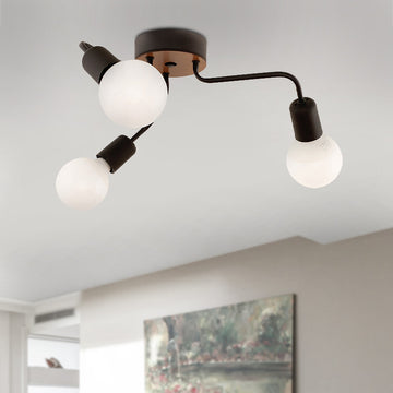 Lustră Ahtapot Negru, 3xE27, 60W