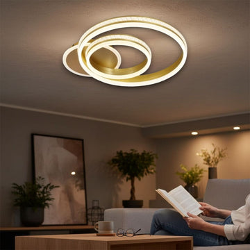 Lustră LED Nemesis, 122W, 5900lm, 3000K-6500K, Telecomandă, 300+500mm