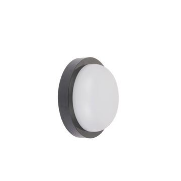 Aplica LED Exterior Rotunda Neagra, Ø235mm, 18W, 4000K, IP65