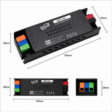 Sursă Alimentare LED 24V 60W 2.5A Slim, Conectare Rapidă Push-In DALBI