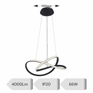 Lustră LED Triton Ajustabilă, 66W, 4000lm, 3000K-6500K