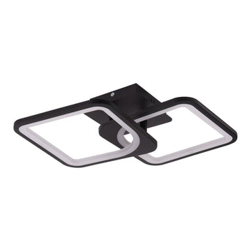 Lustră LED Pătrată 50W, 2 Brațe, 3 Temperaturi Culoare, Telecomandă, 550x115mm