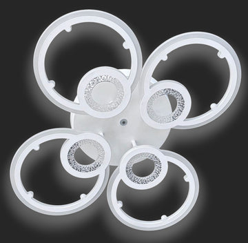 Lustră LED Juno, 96W, 8 Brațe, 3 Culori, Telecomandă IR