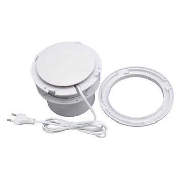 Ventilator Rotund de Baie A150, 15W, Clapetă Automată, Telecomandă Programatoare, IPX2