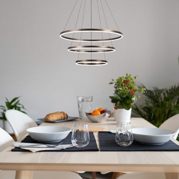 Lustră LED Callisto, 158W, 5100lm, CCT 3000K-6500K, Telecomandă, 400mm x 600mm x 800mm