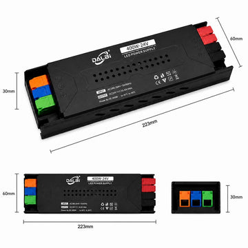 Sursă Alimentare LED 24V 400W 16.6A Slim, Conectare Rapidă Push-In DALBI