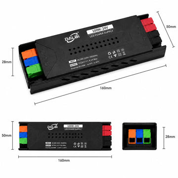 Sursă Alimentare LED 24V 100W 4.2A Slim, Conectare Rapidă Push-In DALBI