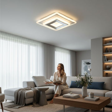Plafonieră LED Sinope, 56W, 4600lm, 3000K-6500K, 300x300x50mm