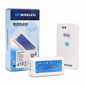 Controller LED Wireless RF 2.4G 12V-24V, Pentru Banda LED RGB RGBW DALBI