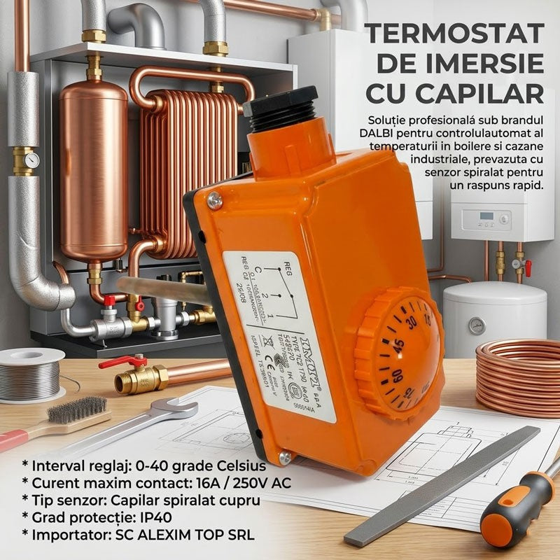 Termostat de Imersie Reglabil IMIT TC2 1750, 0-90°C, 16A, 250V