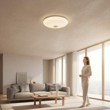 Plafonieră LED cu Senzor de Mișcare, Ø270mm, 12W, 4100K, Lumină Neutră
