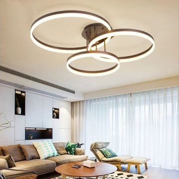Lustră LED Eunomia, 122W, 5900lm, 3000K-6500K, Cu Telecomandă, 300+400+500mm