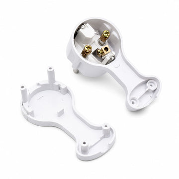 Stecher Schuko 16A 250V Alb, Profil Redus cu Inel Tragere