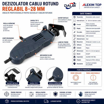 Dezizolator Cablu Rotund Reglabil DALBI 8-28mm