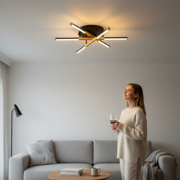 Lustră LED Manta, 50W, 1500lm, 3000K-6500K, IP20, 600mm, Telecomandă