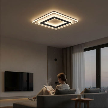 Plafonieră LED Sinope, 76W, 5450lm, 3000K-6500K, 400x400x50mm