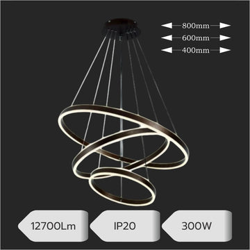 Lustră LED Ajustabilă, 300W, 12700lm, 3000K-6500K, 400mm x 600mm x 800mm