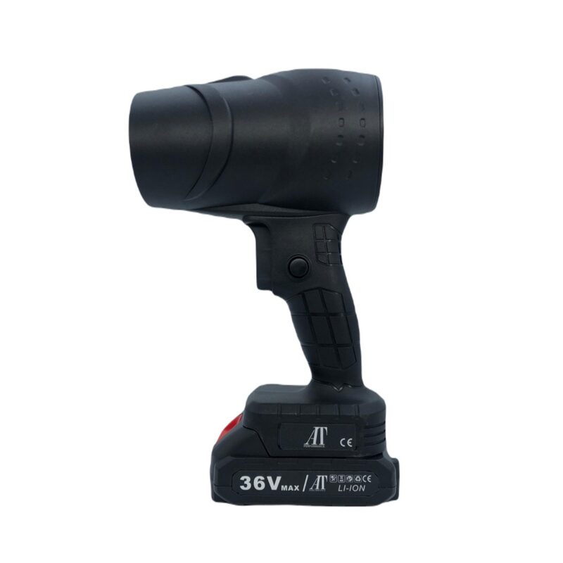 Suflantă Aer Portabilă Fără Fir cu 555 Metri Cubi pe Minut – Putere Mare, 2 Acumulatori, Ideală pentru Îndepărtarea Prafului, Apelor și Zăpezii, Protecție la Supraincălzire