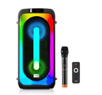 Boxa portabila bluetooth, M-2801, USB, Radio FM, microfon, joc de lumini RGB