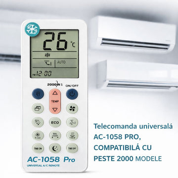 Telecomandă Universală AC-1058 PRO, Compatibilă cu Peste 2000 de Modele
