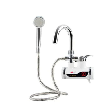 Robinet Electric cu Duș și Furtun – Încălzire Instantanee 3kW cu Afișaj LCD pentru Baie sau Duș