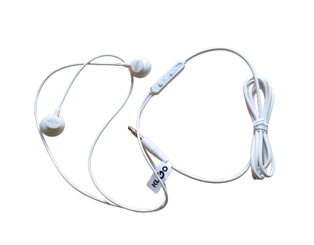 Casti Intraauriculare KLGO KS 11 Cu Fir, Microfon, Butoane Control Volum, Dynamic Sound, Alb