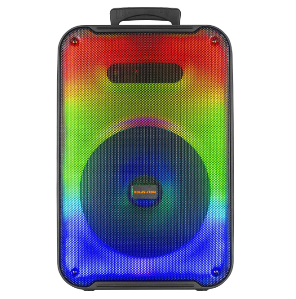Boxă Portabilă Bluetooth Kolav J1204 cu Radio FM, USB, Telecomandă, Microfon și Joc de Lumină RGB – Ideală pentru Petreceri și Evenimente