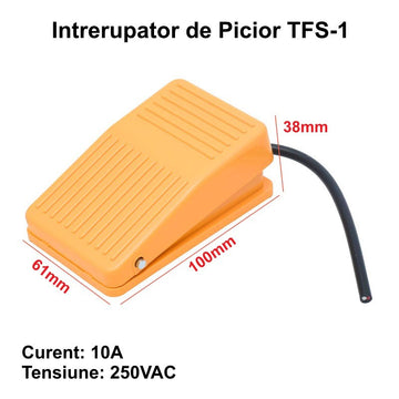 Întrerupător Picior TFS-1 – Pedală Electrică pentru Control Ușor al Dispozitivelor Electrice