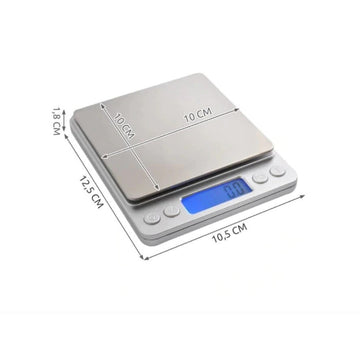 Cântar Electronic de Bijuterii 500g cu Precizie de 0.01g și Afișaj cu Iluminare – Cântar Portabil pentru Laborator sau Utilizare Casnică