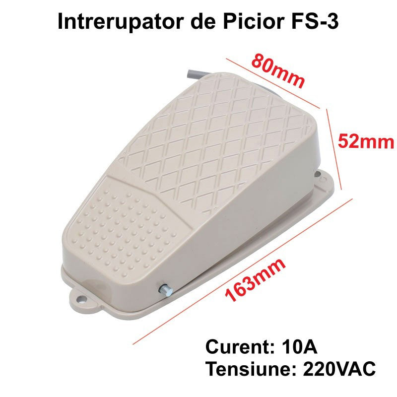 Întrerupător Picior FS-3 – Comutator de Tip Pedal pentru Control Ușor al Iluminatului sau Echipamentelor Electrice