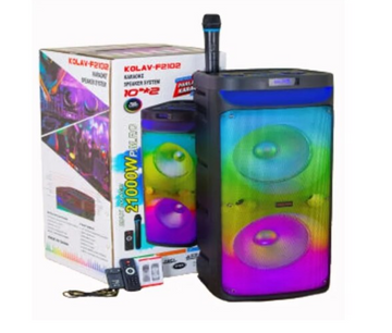 Boxa portabila bluetooth kolav F-2102, USB, Radio FM, microfon, joc de lumin RGB